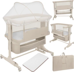 Patuc Co-sleeper 3 in 1 Lionelo Jodie Beige Cream cumpăra în Chișinau. Foto 2