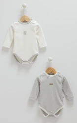 Body cu mânecă lungă Caramell Happy Boy Grey, 2 buc. (0L) cumpăra în Chișinau. Foto 1