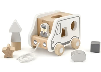 Jucărie de tras Viga Pull-Along Shape Sorting Truck White cumpăra în Chișinau. Foto 1