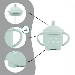 Cană cu pai din silicon Babymoov „Vulpiță” (6+ luni), 150ml cumpăra în Chișinau. Foto 4