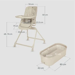 Patuc Co-sleeper + Scaun de masa 3 in 1 Lionelo Maddie Beige cumpăra în Chișinau. Foto 31