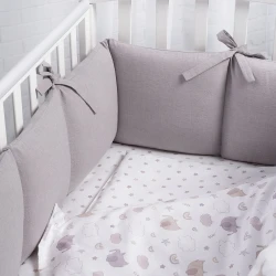 Бортики в кроватку Perina Soft Cotton Серо-Лиловый, 360x29 см купить в Кишиневе. Фото 5