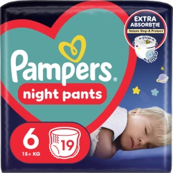 Подгузники-трусики Pampers Night Pants 6 (15+ кг), 19 шт. купить в Кишиневе. Фото 1
