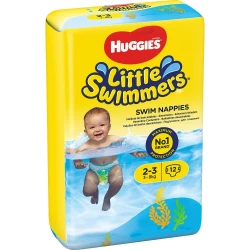 Подгузники-трусики для плавания Huggies Little Swimmers 2-3 (3-8 кг), 12 шт. купить в Кишиневе. Фото 1