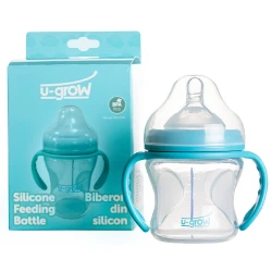 Biberon pentru bebelusi din silicon U-Grow, 150 ml cumpăra în Chișinau. Foto 3