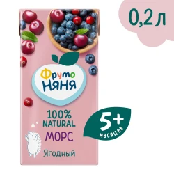 Suc merisoare-afine-cirese ФрутоНяня (5 luni+), 200 ml cumpăra în Chișinau. Foto 6