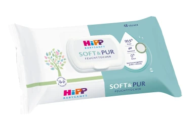 Șervețele umede HiPP Babysanft Soft & Pur, 48 buc. cumpăra în Chișinau. Foto 1