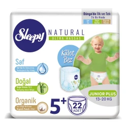 Scutece-chiloței Sleepy Natural Ultra Sensitive Junior Plus 5+ (13-20 kg), 22 buc. cumpăra în Chișinau. Foto 3