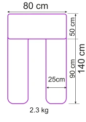 Подушка для беременных PernaMea форма-T c наволочкой Buline Ivory, 140 см купить в Кишиневе. Фото 4