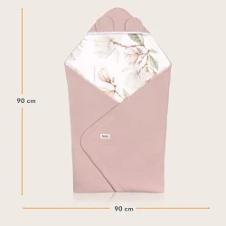 Păturica pentru scoica auto Lionelo Travel Beige Magnolia, 90x90 cm cumpăra în Chișinau. Foto 3