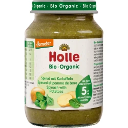 Пюре Holle из шпината-картофеля (5 мес+) 190 г купить в Кишиневе. Фото 1