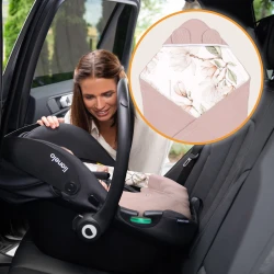 Păturica pentru scoica auto Lionelo Travel Beige Magnolia, 90x90 cm cumpăra în Chișinau. Foto 9
