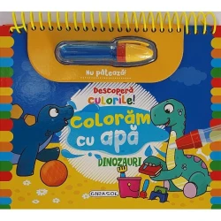 Carte de colorat Dinozauri. Colorăm cu apă cumpăra în Chișinau. Foto 1