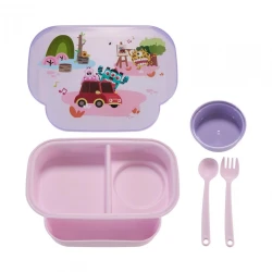 Container cu compartimente, tacâmuri și capac U-Grow Monsters Purple, 830+130 ml cumpăra în Chișinau. Foto 4