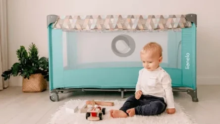 Patut pliabil Lionelo Stefi Green Turquoise cumpăra în Chișinau. Foto 6