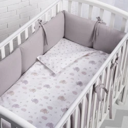 Бортики в кроватку Perina Soft Cotton Серо-Лиловый, 360x29 см купить в Кишиневе. Фото 2