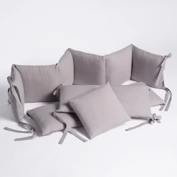 Бортики в кроватку Perina Soft Cotton Серо-Лиловый, 360x29 см купить в Кишиневе. Фото 1