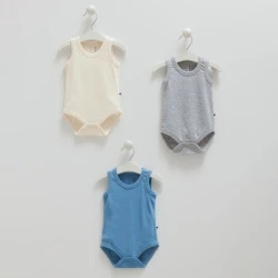 Боди без рукавов Caramell Basic Beige, 3 шт. (0М) купить в Кишиневе. Фото 1