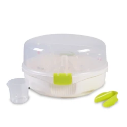 Sterilizator biberoane cu abur pentru microunde Moni Fresh White & Green cumpăra în Chișinau. Foto 3