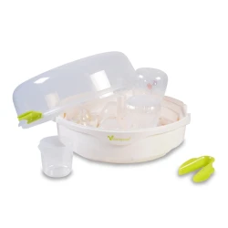 Sterilizator biberoane cu abur pentru microunde Moni Fresh White & Green cumpăra în Chișinau. Foto 1