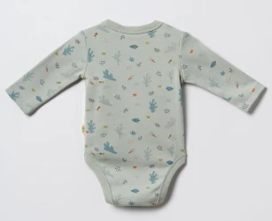 Body cu mânecă lungă BabyCosy Ecru & Green, 2 buc. (1-3L) cumpăra în Chișinau. Foto 5
