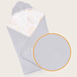 Păturica pentru scoica auto Lionelo Travel Grey Balloon, 90x90 cm cumpăra în Chișinau. Foto 6