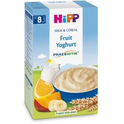 Каша HIPP из пшеницы с молоком и фруктовым йогуртом (8+ мec), 250 гр купить в Кишиневе. Фото 1