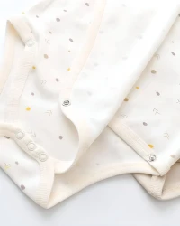 Боди с длинным рукавом BabyCosy Organic Ivory & Beige, 2 шт. (3-6М) купить в Кишиневе. Фото 3