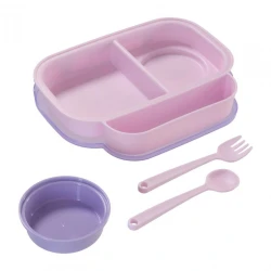 Container cu compartimente, tacâmuri și capac U-Grow Monsters Purple, 830+130 ml cumpăra în Chișinau. Foto 3