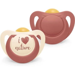 Пустышка ортодонтическая латексная NUK For Nature 0-6 мес 2 шт купить в Кишиневе. Фото 2