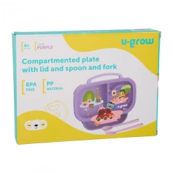 Container cu compartimente, tacâmuri și capac U-Grow Monsters Purple, 830+130 ml cumpăra în Chișinau. Foto 6