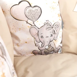 Lenjerie de pătuț PernaMea Cosiță Elefant Maro (8 piese), 120x60 cm cumpăra în Chișinau. Foto 5