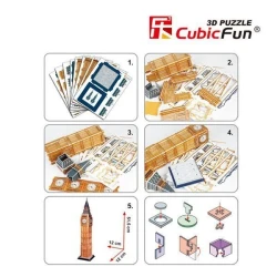 Puzzle 3D Cubic Fun Big Ben, 44 elemente cumpăra în Chișinau. Foto 4