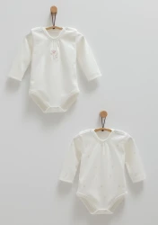 Body cu mânecă lungă Caramell Cute Rabbit Ivory, 2 buc. (0L) cumpăra în Chișinau. Foto 1