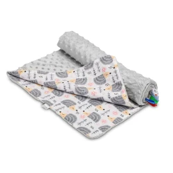 Одеяло Caretero Light Minky Hedgehogs Grey, 75x100 см купить в Кишиневе. Фото 2