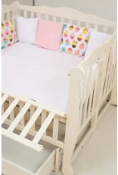 Кроватка детская для близнецов Goydalka Duo White с ящиком купить в Кишиневе. Фото 3