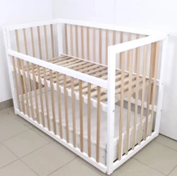 Pătuț Kuzya Sofia Alb Natur pe balansoar cu sertar cumpăra în Chișinau. Foto 4