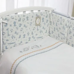 Комплект в кроватку 6 предметов Perina Toys Зверюшки голубые купить в Кишиневе. Фото 2