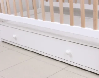 Pătuț Kuzya Sofia Alb Natur pe balansoar cu sertar cumpăra în Chișinau. Foto 9