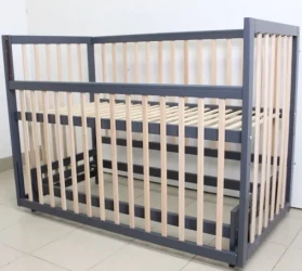 Pătuț Kuzya Sofia Antracite Natur pe balansoar cumpăra în Chișinau. Foto 5