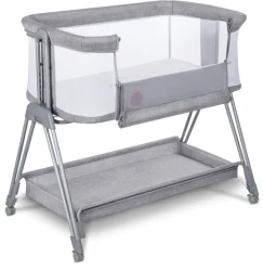 Кроватка Co-sleeper 2 в 1 Lionelo Luna Grey Concrete купить в Кишиневе. Фото 5