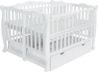 Кроватка детская для близнецов Goydalka Duo White с ящиком купить в Кишиневе. Фото 1