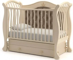 Детская кроватка на маятнике с ящиком Gandylyan Габриэлла Люкс Плюс ваниль купить в Кишиневе