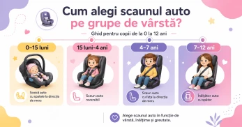 Cum alegi scaunul auto pe grupe de vârstă de la 0 la 12 ani