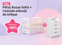 2026.05.06 | Set Pătuț Kuzya + Comoda-măsuță de înfășat PernaMea HappyBaby